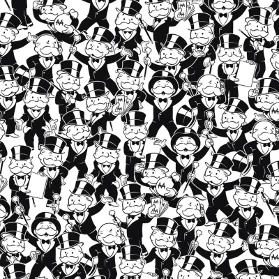 Hasbros Retro Game Collection by Camelot Cottons-Monopoly Man